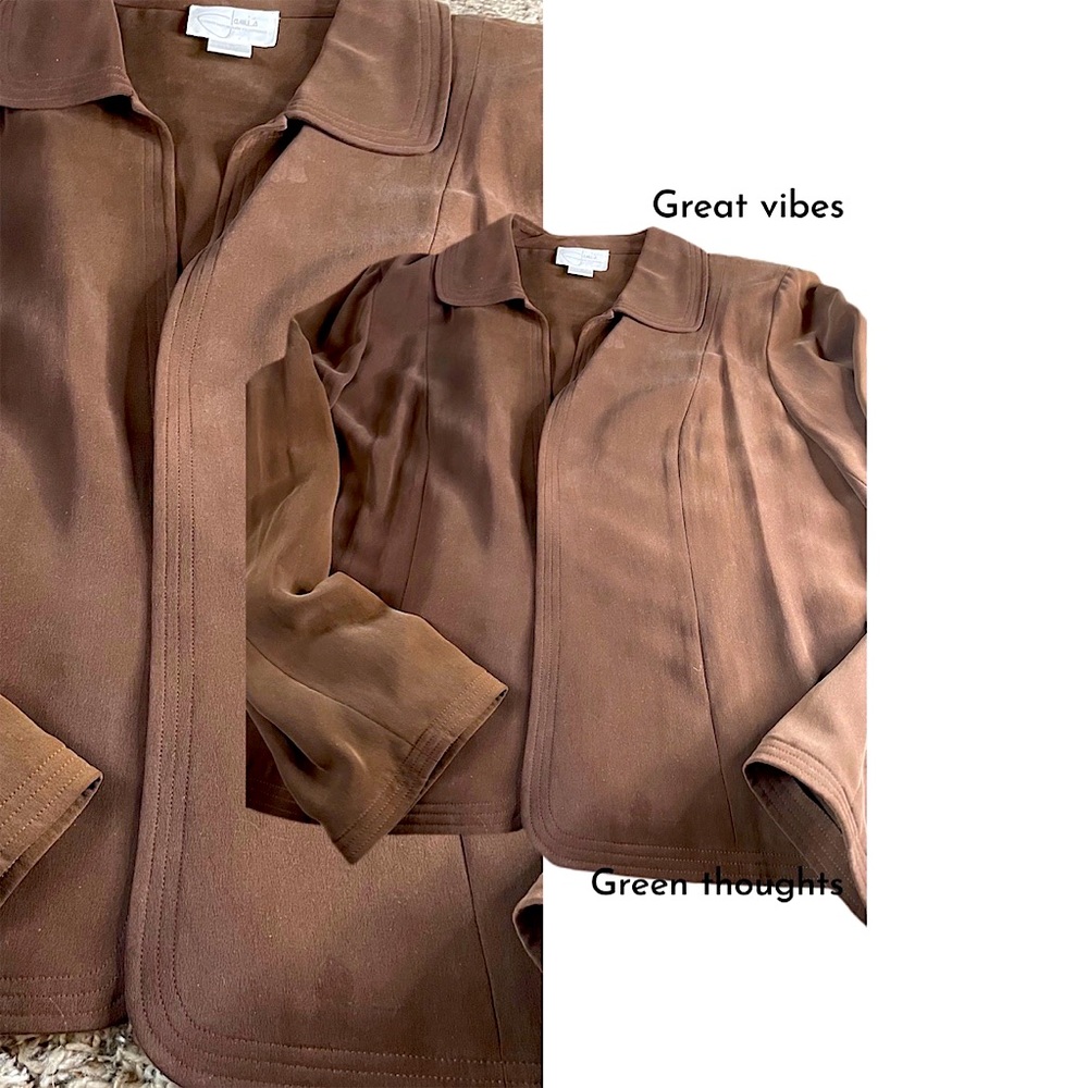 100% Silk Jacket in a luscious brown.
